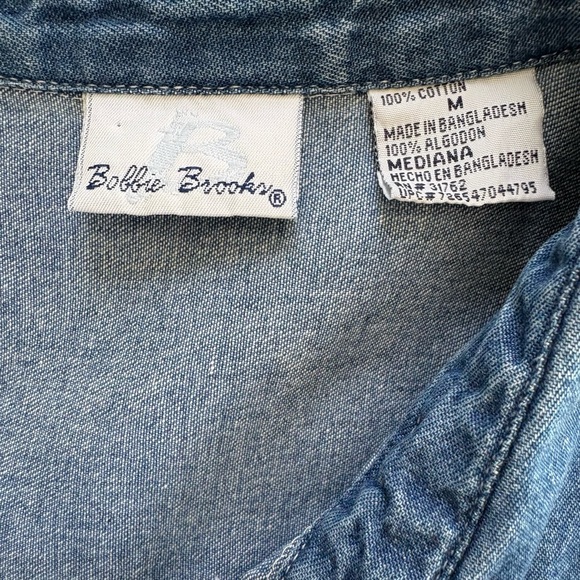 90s Denim Shirt with Cardinals Medium 100% Cotton - Picture 6 of 6